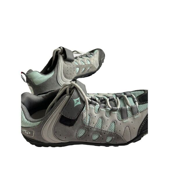 Specialized Women's Tahoe Mountain Bike Shoes Gray & Mint Size 42 EU 10 US 8.5 - Picture 7 of 9